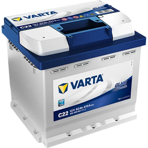 Varta Blue Dynamic 52 AH Battery (+ Right) – Blue by VARTA